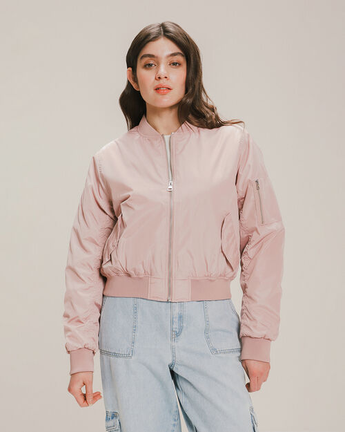 Bomber Satinada Rosa